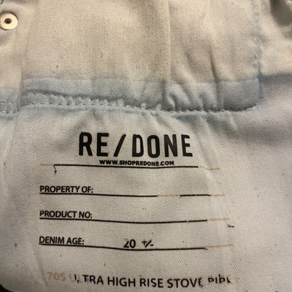 Re/Done 70’s Ultr High Rise Stove Pipe Jeans - Picture 8 of 8